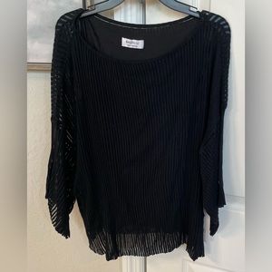 Bailey 44 Women’s Jellabija Sheer Knit Top w/ Lining & Raw Edges-Sz XS-NWT-Rare